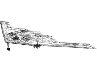 B2 Stealth Bomber 3D Model