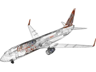 Boeing 737 GOL Brasil 3D Model