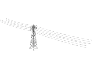 Power Lines 3D Model