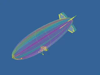 Airship Blimp 3D Model