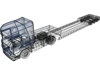 Scania with Trailer 3D Model