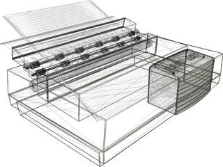 Dot matrix printer 3D Model