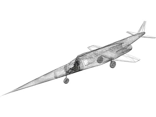 Douglas X-3 Stiletto 3D Model