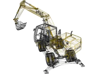 Liebherr Excavator 3D Model