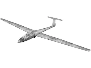 Schleicher ASK 21 Glider 3D Model