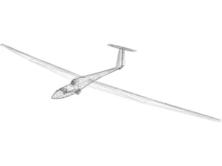 Schleicher ASW 20 Glider 3D Model