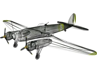 Heinkel He 111 Medium Bomber 3D Model