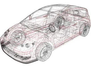 Citroen C4 2.0i VTR 3D Model