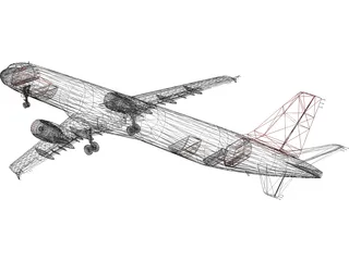 Airbus A321 SwissAir 3D Model