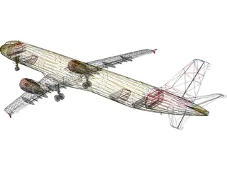 Airbus A321 Virgin Sun 3D Model