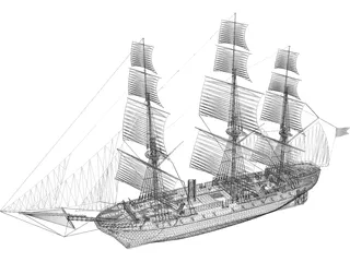 Turk Ship 3D Model