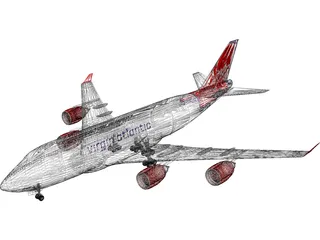 Boeing 747 Virgin Atlantic 3D Model