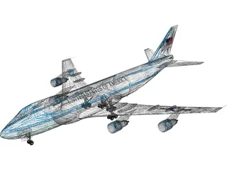 Air Force One USA Boeing 707 3D Model