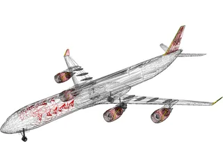 Airbus A340-600 TAM 3D Model