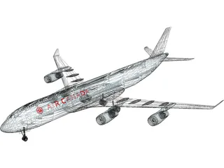 Airbus A340-300 Air Canada 3D Model