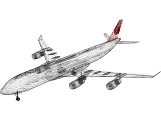 Airbus A340-600 3D Model