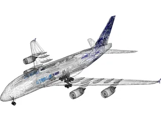 Airbus A380 3D Model