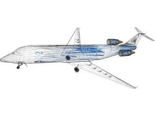 Bombardier CRJ-100 Jazz Airways 3D Model