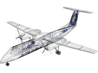 Bombardier Q300 DHC-8 Dash 8 ANA 3D Model