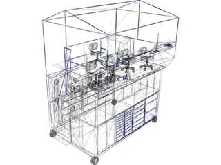 Nascar Pit Box 3D Model