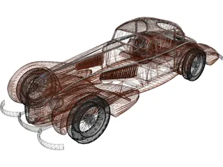 Alfa Romeo 8C (1938) 3D Model