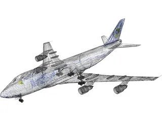 Boeing 747-400 VASP Brasil 3D Model