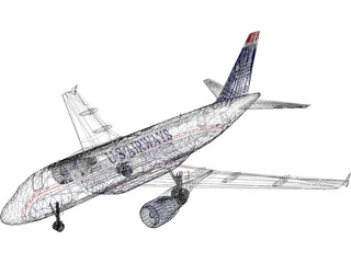 Airbus A319 U.S. Airways 3D Model