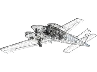 Beechcraft Baron B58 3D Model