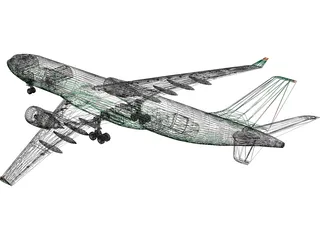 Airbus A330-200 Eva Air 3D Model