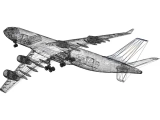 Airbus A340-200 Lufthansa 3D Model