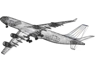 Airbus A340-300 Lufthansa 3D Model