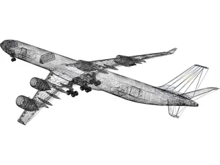 Airbus A340-600 Lufthansa 3D Model