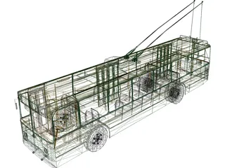 Trolleybus Russian 3D Model