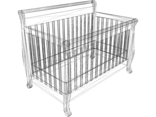 Baby Crib 3D Model