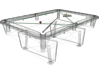 Pool Table 3D Model