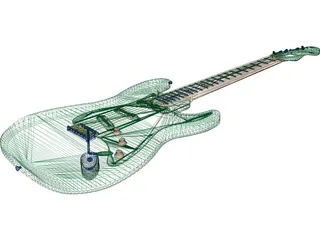 Fender Stratocaster Guitar 3D Model