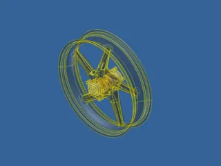 Wheel Motorcycle 5 Spoke Front 3D Model