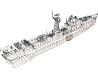 Mirka II Frigate 3D Model