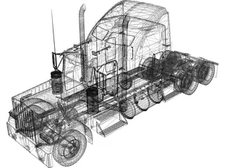 Kenworth W900L (2006) 3D Model