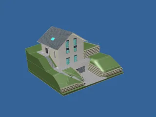 Detached House 3D Model