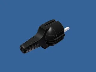 European Electrical Plug 3D Model