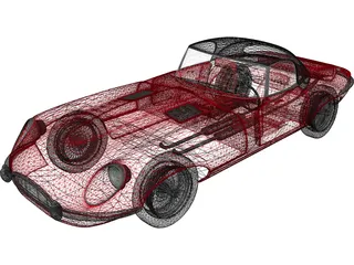 Jaguar E-type 3D Model