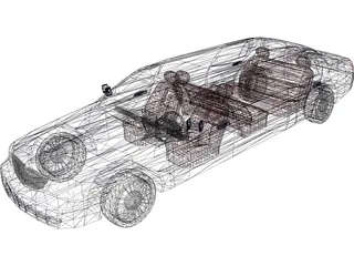Lincoln Town Limousine (2003) 3D Model