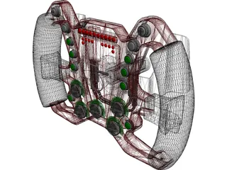 Racing Steering Wheel 3D Model