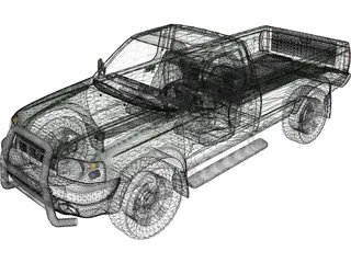 Nissan Navara D22 DX 4X4 3D Model