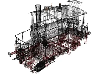 Steam Locomotive 3D Model