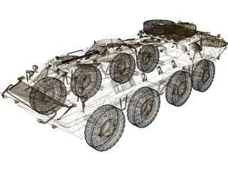 BTR-70 3D Model