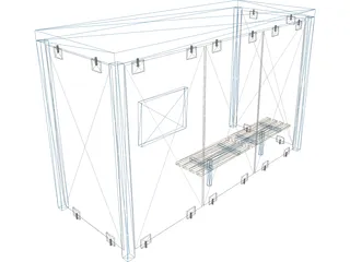 Bus Shelter 3D Model