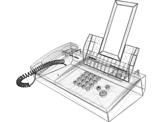 Sharp UX-BS60H Phone Fax Machine 3D Model