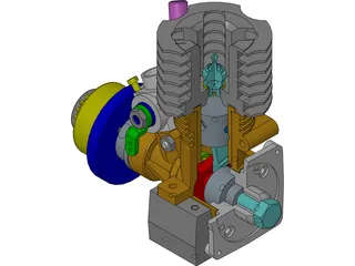 RC Motor Assembly 3D Model